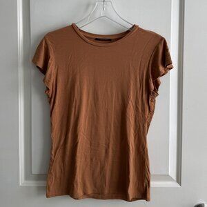 Orange Flutter Sleeve T-Shirt
